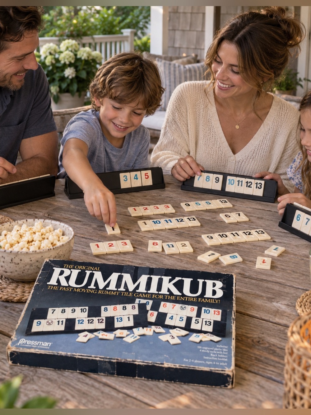 Rummikub Classic Tile Game Replacement Cream Tiles with Multi-Color Numbers